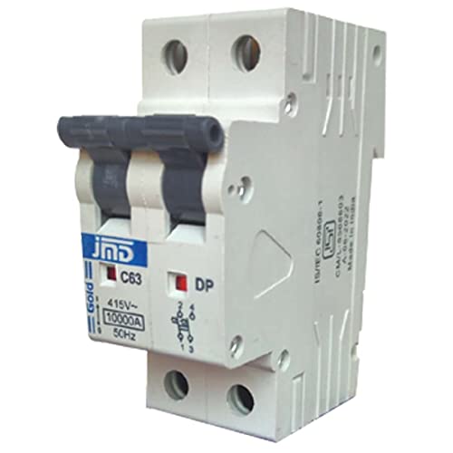 Image of JMD GOLD 63 /A Double Pole C- Curve 415 Volts / 10000A /Breaking Capacity, 50-HZ, ISI Mark, DP Mcb