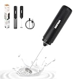 GRIFEMA Frullino Montalatte Elettric, Montalatte Ricaricabile13000 Giri/Min, Ergonomico, Frullino per Cappuccino senza Bpa, Schiumatore Latte Elettrico per Latte, Caffè, Matcha, Bevanda