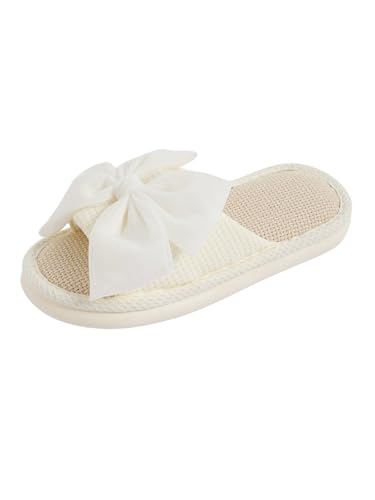Verdusa Women's Memory Foam House Slippers Cute Bow Slippers Home Shoes3