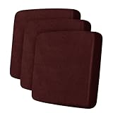ANARACHON Leather Look Couch Cushion Covers Sofa Seat Slipcovers Sets Couches Furniture Protector for Sectional Armchair Loveseat Pets Kids Stretch Spandex Fabric (3 Cushion Sofa, Burgundy)