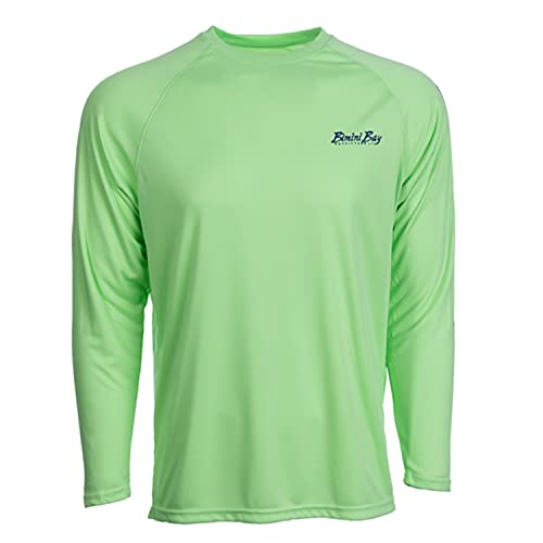 BIMINI BAY OUTFITTERS LTD Hook M' Men's Long Sleeve Shirt Paradise Green-MAHI, S