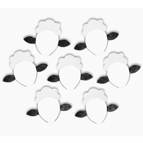 6 Headbands Sheep lamb ears farm barnyard animals Halloween costume men women White and charcoal grey