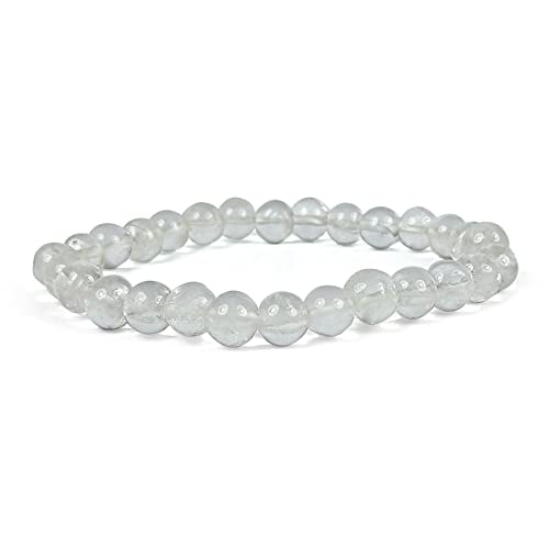 Image of Reiki Crystal Products Certified Natural Crystal Stone Bracelet 6 mm Round Beads for Men and Women | Premium Gemstone Jewellery Collection | Reiki Charged | Multiple Stone Variants Available