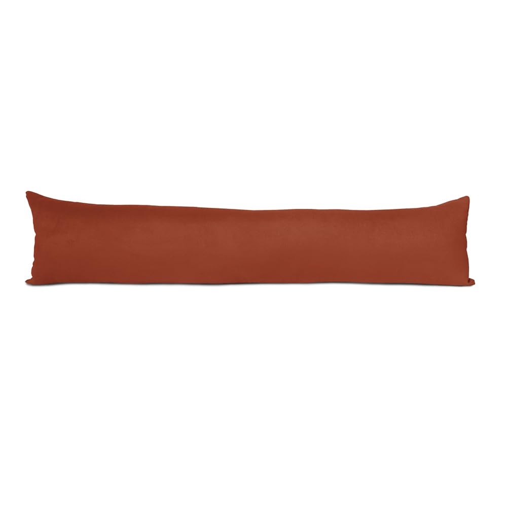 Lancashire Textiles Hollowfibre Filling (85 X 20Cm) Terracotta Suede Door Draught Excluder from B&Q