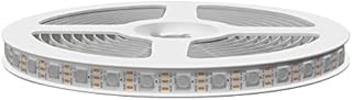Jun-Saxifragelec LED Strip Lights, WS2812B 5V Individually Addressable Flexible PCB IP65 Waterproof (White) (5m 60LEDs/m)