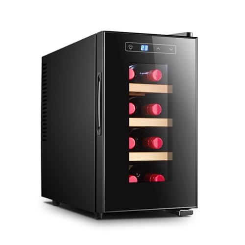 Réfrigérateur à vin 8 bouteilles 8-18 °C Refroidisseur à vin thermostatique, Mini refroidisseur à vin compact indépendant,B