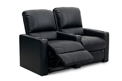 Octane Seating Octane Charger XS300 Leather Home Theater Recliner Set (Row of 2), Black by Octane Seating