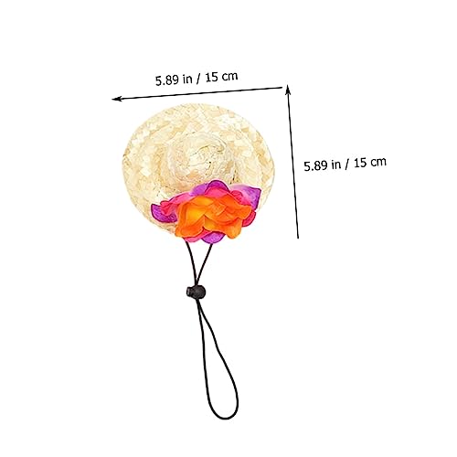 Disfraz hawaiano para perros POPETPOP set sombrero y guirnalda miniatura 7