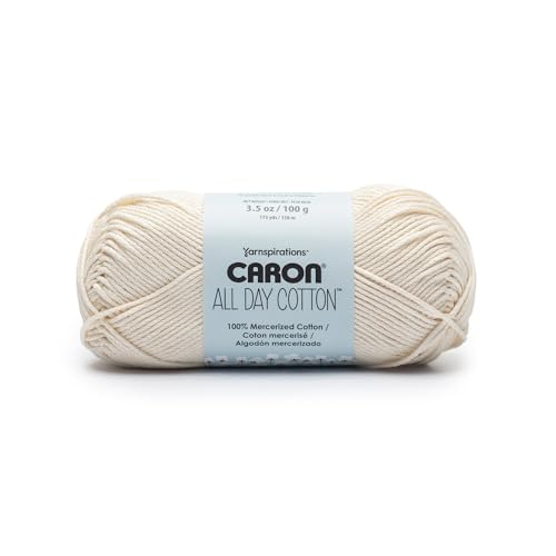 Caron All Day Cotton Yarn (100G/3.5oz), White Shirt
