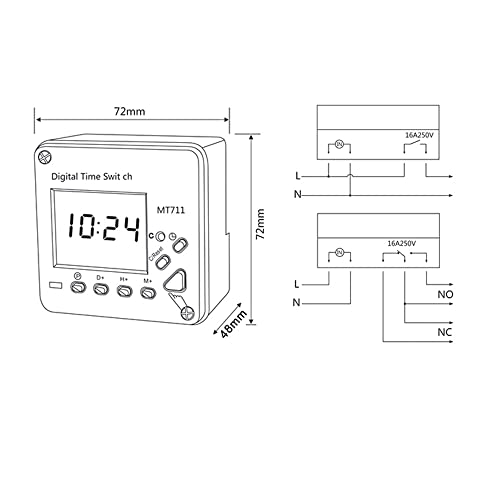 Interrupteur de minuterie numérique JFDBGU MT711 programmable - 3
