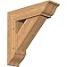Ekena Millwork BKT0806X26X26TRA01SWR Traditional Smooth Bracket w/Offset Brace, Western Red Cedar