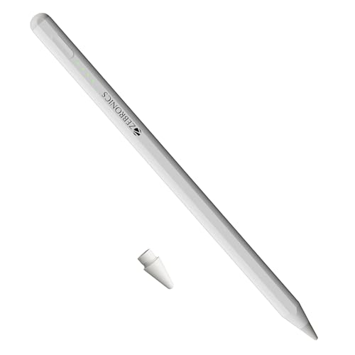 Image of Zebronics Ultra-Lightweight Stylus for iPad, Palm Rejection, Pressure Sensitive, Tilt Support, Auto-Sleep Mode, Magnetic Body, Replaceable Pen Tip, for iOS 12.2 or Above iPads (Stylus Pro 2)
