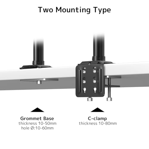 Barra de monitor extralarga de 814 mm y 35 mm de diámetro para soportes de escritorio 4