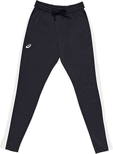 ASICS Tricot Warm Up Pant Pantalon de survêtement Femme, Team Black/Team White, Taille L