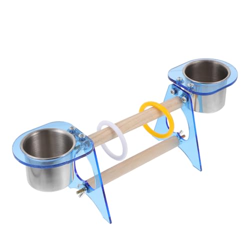 BUGUUYO Soporte de Acero Inoxidable para Loros con Base de Acrílico Soporte de Entrenamiento para Pájaros Soporte de Juego para Pájaros Color Aleatorio