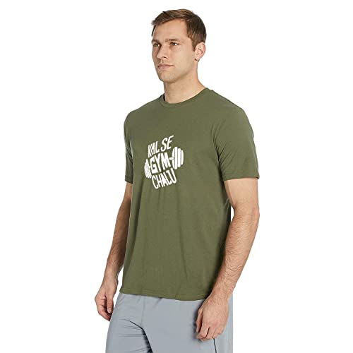 Image of T-Shirt for Men KAL SE Gym CHALU Funny Hindi Quotation, Graphic and Typography t-Shirt