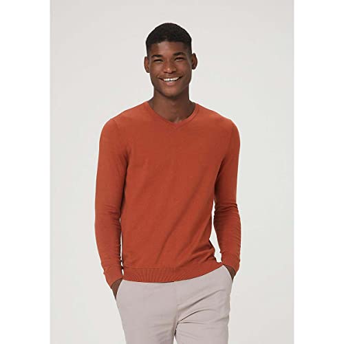 Blusão Básico Masculino Em Tricô E Gola V