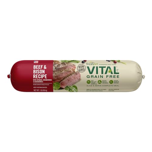 Deli Fresh Pet Food 518040 Vital Bison/Beef Roll For Pets 1-Pound