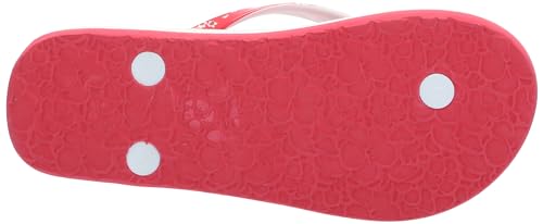 Roxy Girls Pebbles Flip Flop Sandal, Light Red, 4 Big Kid4