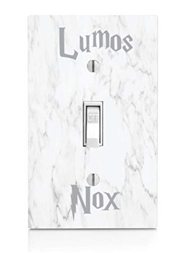 Image of EandM Lumos Nox Marble Light Switch Plate, 2.75" x 4.5"