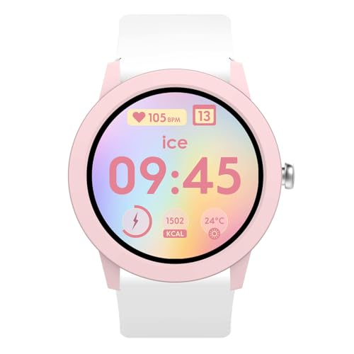 ICE-WATCH - Ice Smart Junior 3.0 Pink White - Montre connectée Ronde Rose pour Fille avec Bracelet...