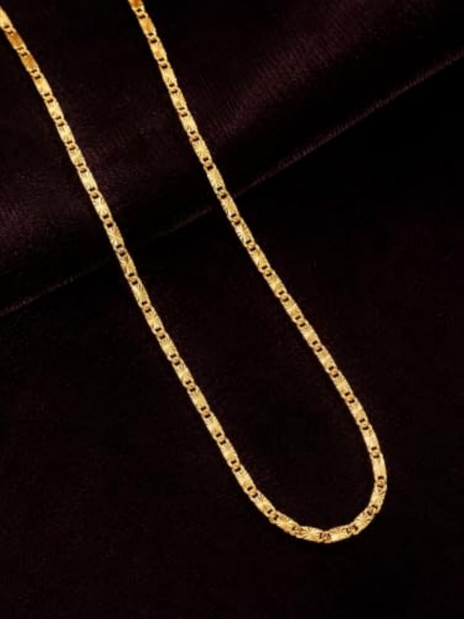 Stylish Plated Luxe Lightweight Daily Wear Chain Necklace