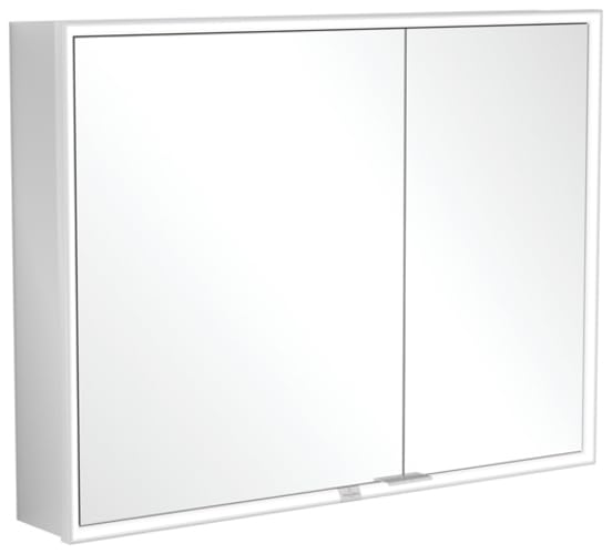 Villeroy & Boch My View Now, Spiegelschrank für Wandeinbau mit Beleuchtung, 1000x750x167,5 mm, mit Sensordimmer, 2 Türen, A45610