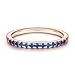 AmDxD Alliance Femme Argent Sterling, Bague Femme Fantaisie Bleu Zircone Cubique Rond Bague Taille 54