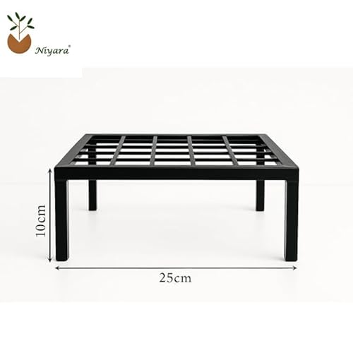 Image of Niyara || Metal Planter Stand || Plant Stand for Pots|| Outdoor Plant Stand (Square grid stand set 2)
