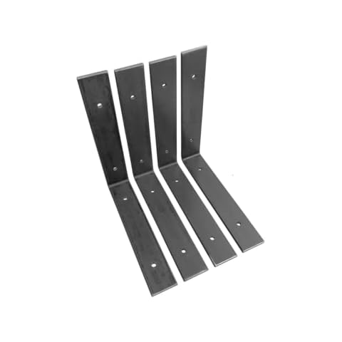 4 Pack - 8"L x 6"H Angle Shelf Bracket, Iron Shelf Brackets, Metal Shelf Bracket, Industrial Shelf Bracket, Modern Shelf Bracket, Shelving Cover