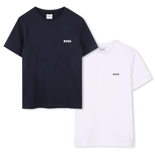 BOSS Kids 2 Pack T-Shirts Baby Navy/White 3-4 Years
