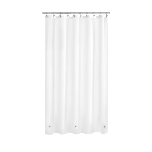 Image of Mrs Awesome Frost Shower Curtain Liner with 3 Magnets, 54x78 Frosted PEVA Shower Liner, Light Weight Plastic Shower Curtain for Bathroom, Waterproof,Frost