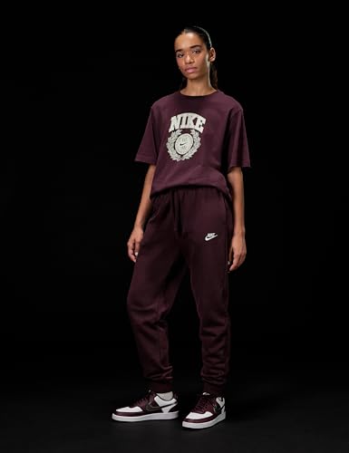 Nike Women's Court Vision Low Next Nature Shoes, White/Metallic Pewter-Burgundy Crush, 8