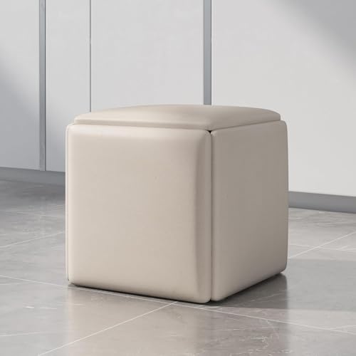 Taburete apilable 5 en 1 con ruedas de 18x18 pulgadas para el salon 2