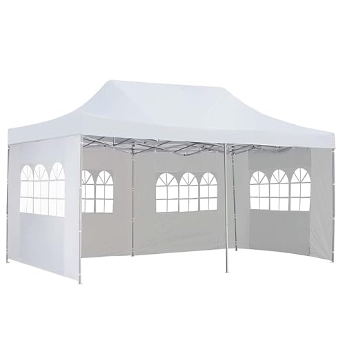Image of Beyond Sky Gazebo Outdoor Canopy Tent 10 x 20 feet with 3 Side Window European Covers - Portable Tent | Canopy 2 mins Installation 50kg (White)