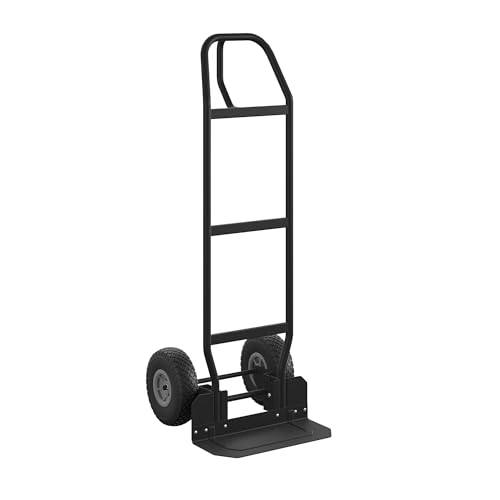 COSCO Load Assist Hand Truck with P Handle and Flat Free Wheels