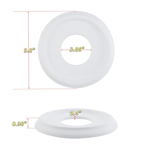 Image of PU Ceiling Medallions 2Pcs, 9.8 Inches x 3.86 Inches, White | Whole Cover Type, Paintable, Fits 3.86 Inches Canopy, European Vintage Style, Made of Synthetic Foam