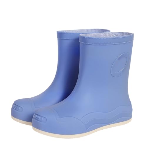 Botas de goma para mujer, botas de lluvia de media altura, impermeables, antideslizantes, resistentes a la abrasión, cómodas y ligeras, botas de goma impermeables para días lluviosos, jardín