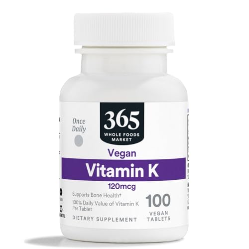 365 by Whole Foods Market Vitamin K 120 MCG 100 Tablets