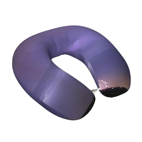 Almohada de viaje espuma viscoelástica U negra miniatura 2