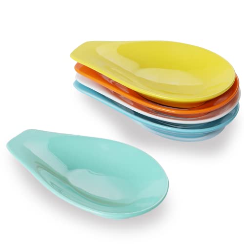 ONTUBE-Ceramic-Spoon-Rests-Set-of-5-Porcelain-Sauce-DishTowel-Plate-Resting-Cooking-Spoons-Holder-for-Home-and-Kitchen-65-Inch-MixColor 31qCGOZjPOL