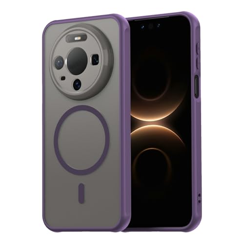 Image of Compatible with Huawei Mate 80 Pro Case Cover,Compatible with MagSafe,Anti-Fall,Compatible with Huawei Mate 80 Pro 5G SGT-AL50 Cell Protective Phone Case Purple