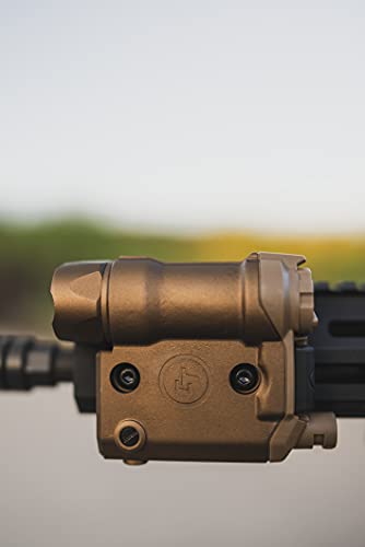 Image of Crimson Trace CMR-301 FDE Railmaster with Green Laser, Adjustable 1000 Lumen LED Flashlight and Rechargeable Battery for Shooting, Competition and Range