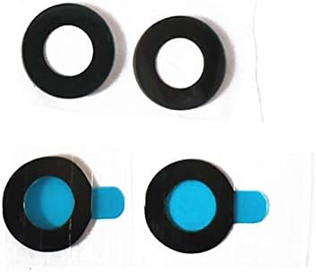 for Google Pixel 2 Back Camera Glass Lens - [2 Pack] Black Back Rear Camera Glass Lens Cover + Adhesive Fix Repair Replacement Parts