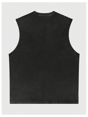 SHENHE Men's Graphic Tank Top Sleeveless Fire Flame Cross Print Gothic Novelty Tee Shirt2