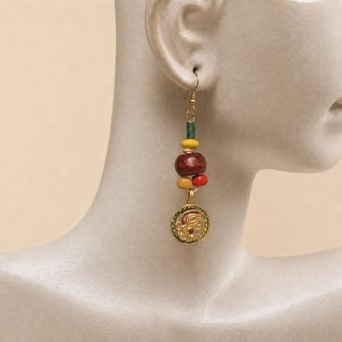 Image of Royal Queen & Empress Handcrafted Tribal Dhokra Earrings Collection for Women - Statement Ethnic Designs in Multiple Colours
