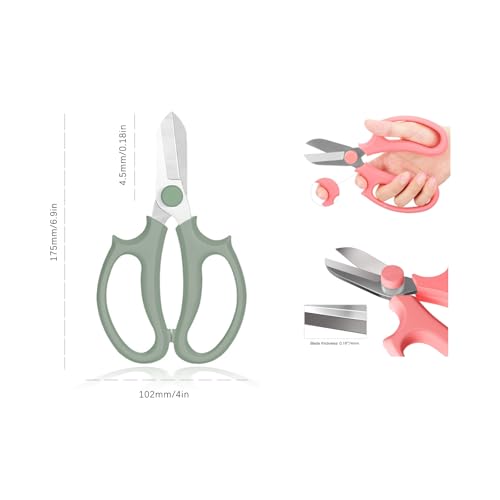 Tijeras para flores Leize acero inoxidable premium grueso miniatura 2