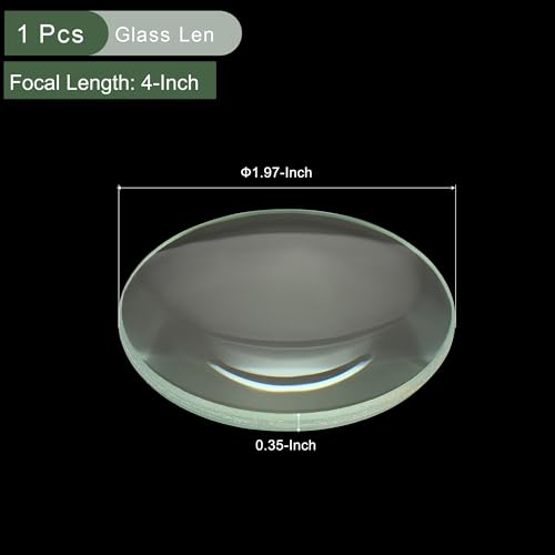 Image of YOKIVE 1 Pcs Double Convex Lens, Clear Glass Optical Lenses | Make Telescope, Great for Photography, Optical Instruments Use (Clear, 100mm Focal Length)