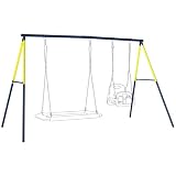 AIYAPLAY Schaukelgestell Stahl Schaukelgerüst bis 150 kg für Nestschaukel Kinderschaukel...