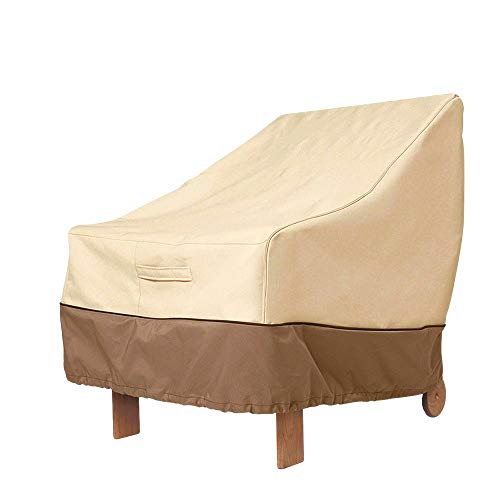 Littleduck - Funda para Silla de jardín con Respaldo Alto, Resistente al Agua, Funda para Silla reclinable de ratán, Protector de Muebles, 89x79x97cm